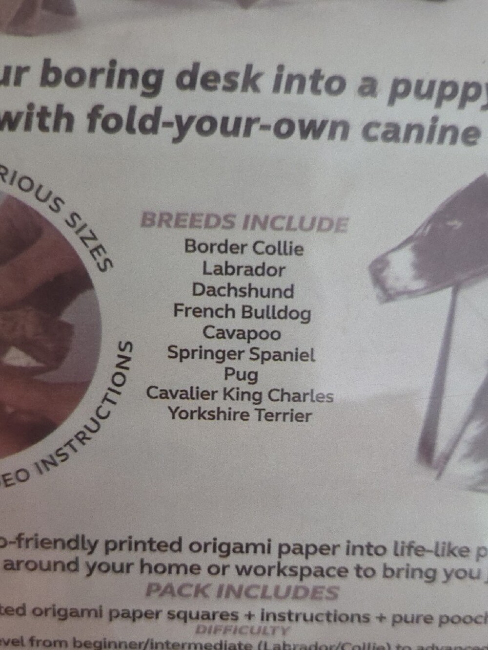 Paper Pups Origami Dog Kit - NIP - Picture 5 of 5